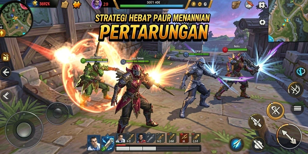Gambaran gameplay intensif strategi dalam 369ZK.