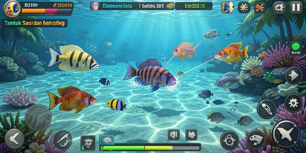 Tangkapan layar dari gameplay seru Tembak Ikan 8364.