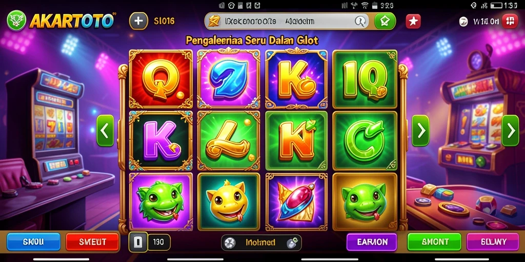 Tampilkan gameplay menegangkan dan interaktif dari mesin slot AKARTOTO.