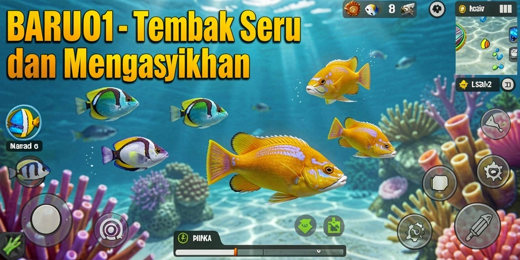 Screenshot BARU01 menampilkan aksi menangkap ikan yang mendebarkan.