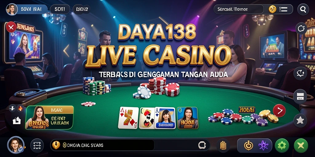 Tampilan mendebarkan dari permainan Live Casino di DAYA138.