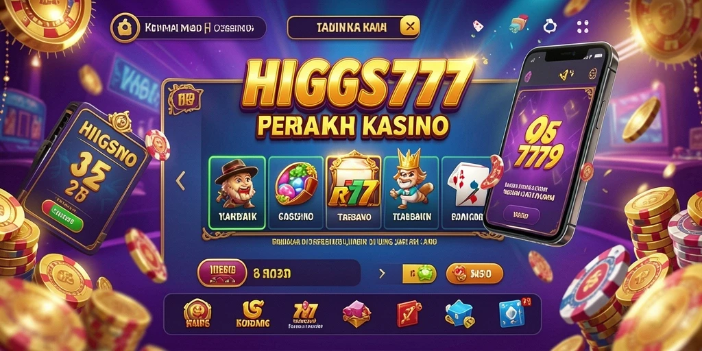 Tampilan gameplay HIGGS777 dengan beragam permainan Kasino yang menarik.