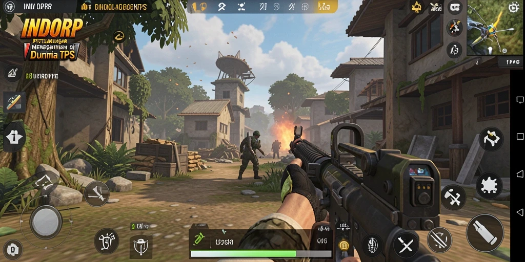 Tangkapan layar menampilkan aksi seru di gameplay TPS.