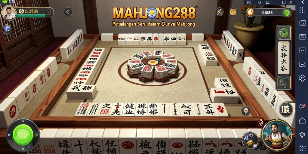 Tampilan gameplay seru dalam petualangan Mahjong.