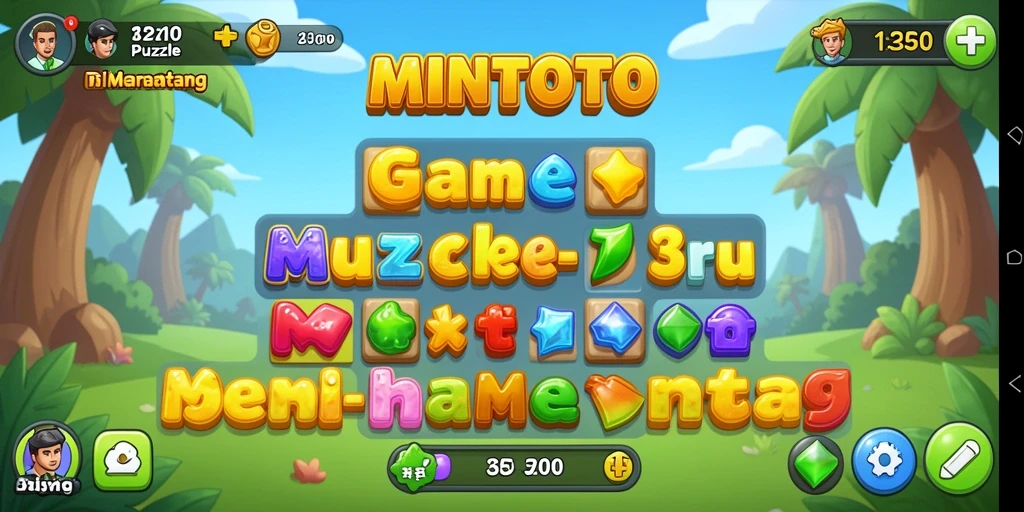 Tampilan gameplay seru di MINTOTO dengan tantangan Match-3 yang menarik.