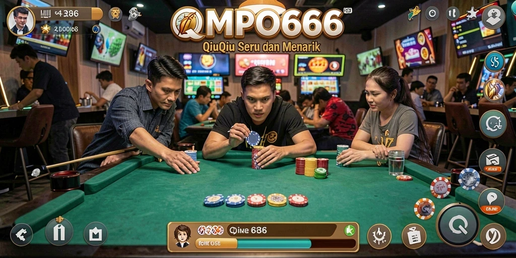 Tampilan gameplay seru dalam permainan QiuQiu MPO666.