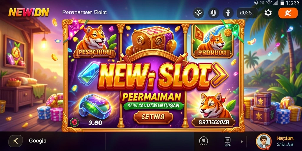 Screenshot gameplay NEWIDN yang menampilkan berbagai slot menarik.