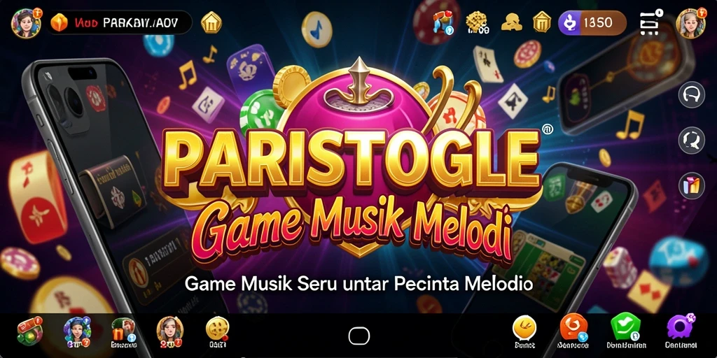Screenshot utama PARISTOGEL dengan gameplay musik yang menarik.