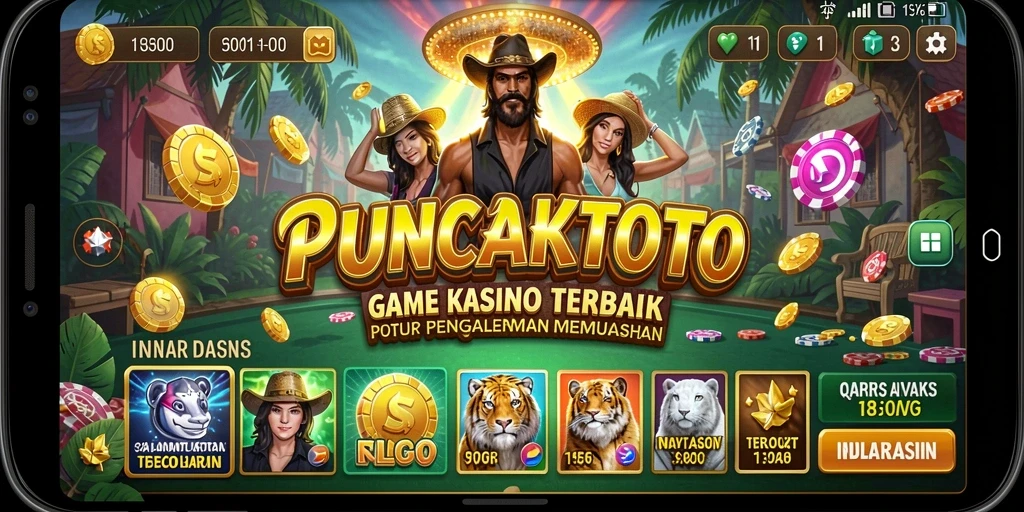 Tampilan gameplay mendebarkan dari PUNCAKTOTO dengan berbagai pilihan permainan kasino.