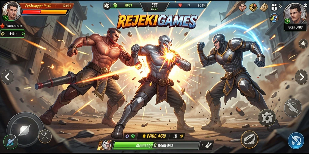Gameplay intens penuh aksi di REJEKIGAMES