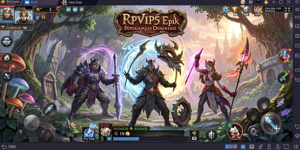 Tampilan gameplay RPVIP5 dengan aksi petualangan yang mendebarkan.