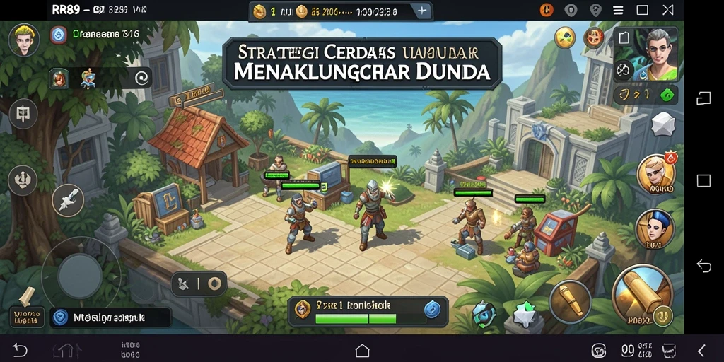 Screenshot utama RR89 menampilkan aksi strategi yang seru di medan perang.