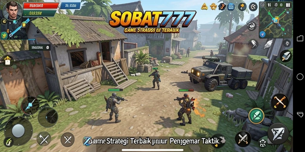 Screenshot menunjukkan aksi mendebarkan dalam permainan strategi.
