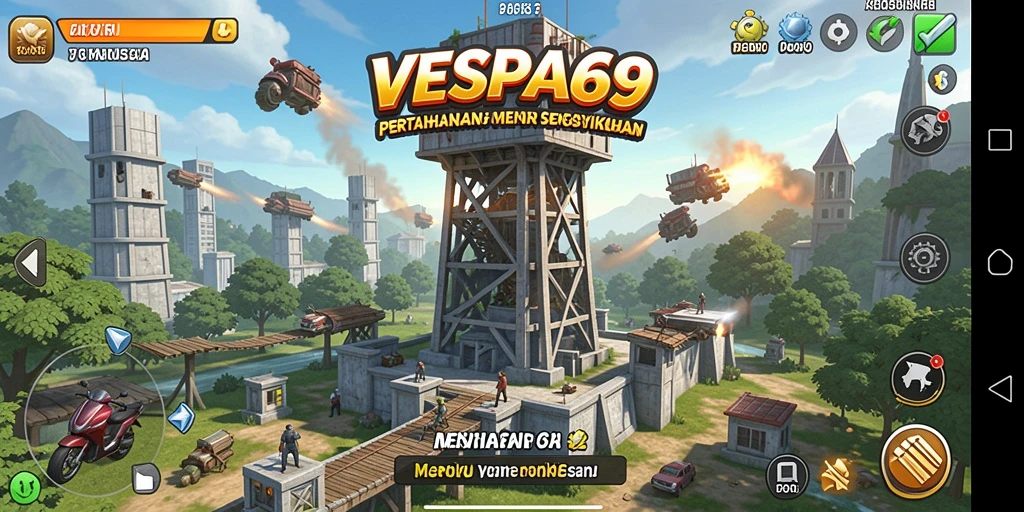 Tampilan menarik dari gameplay VESPA69 yang mendebarkan.
