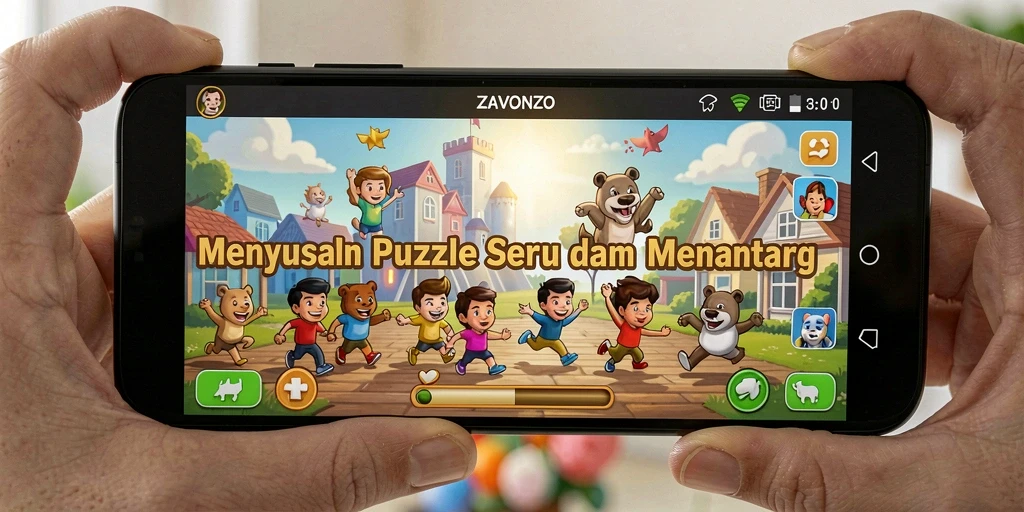 Tampilan gameplay ZAVONZO yang menarik dan menantang.